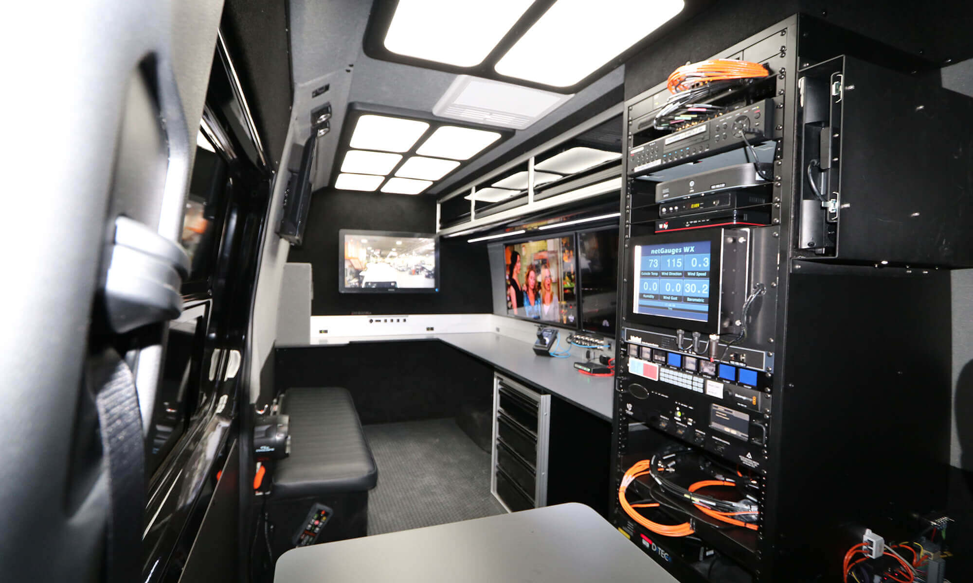 Mobile Command Vans - Interior Seating Displays and Racks